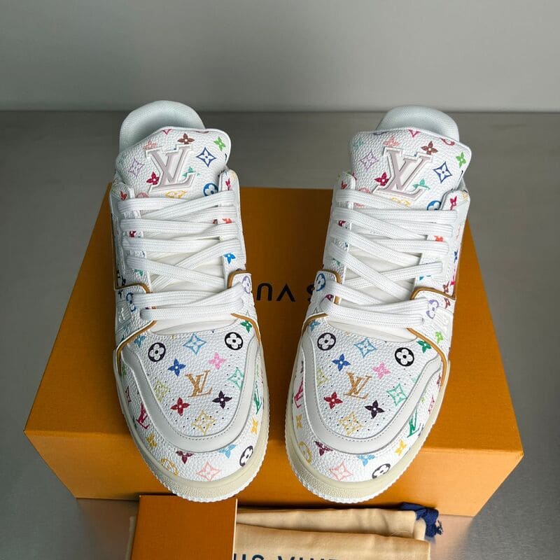 Louis Vuitton LV Trainer x Takashi Murakami White