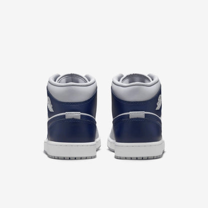Tênis Jordan 1 Mid Wolf Grey Midnight Navy