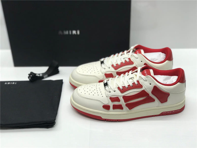 Amiri Skel Top Low White Red