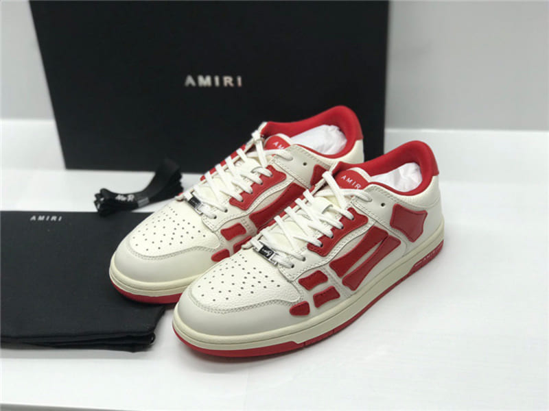 Amiri Skel Top Low White Red