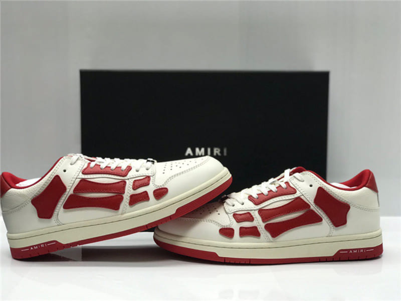 Amiri Skel Top Low White Red