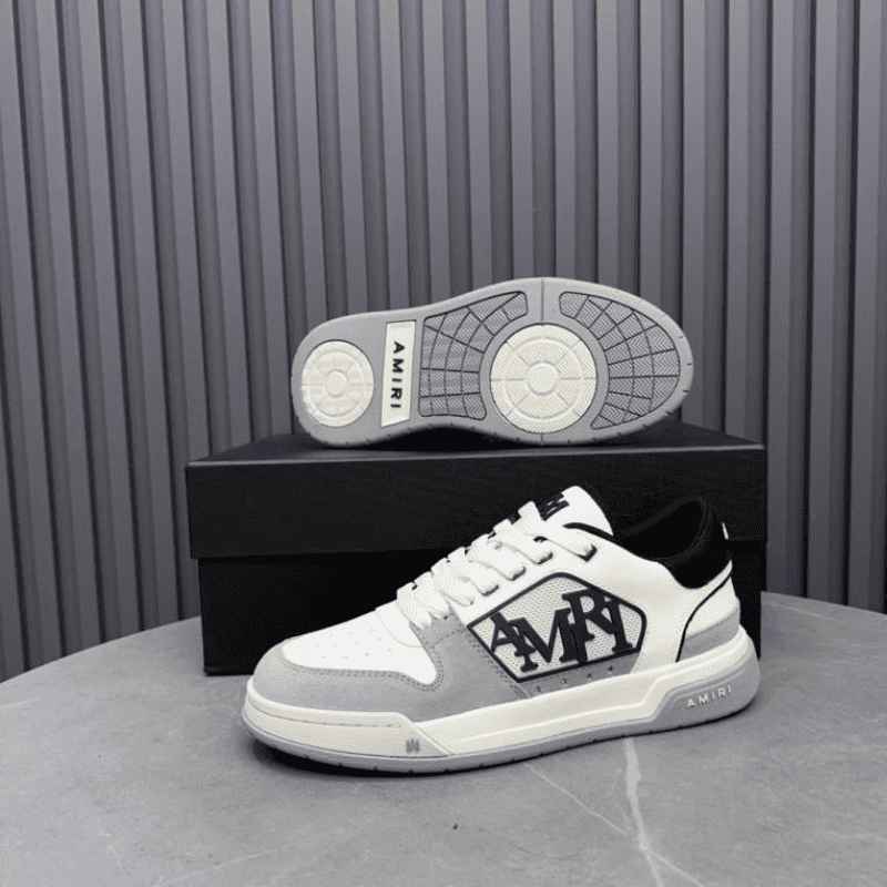 Amiri Classic Low White Grey