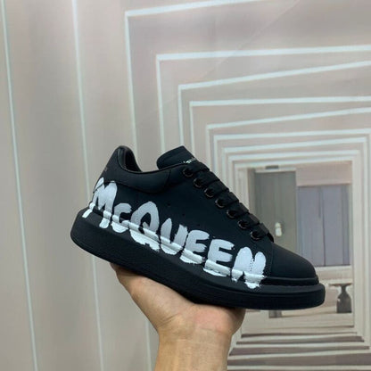 Alexander McQueen Oversized Graffiti Black White