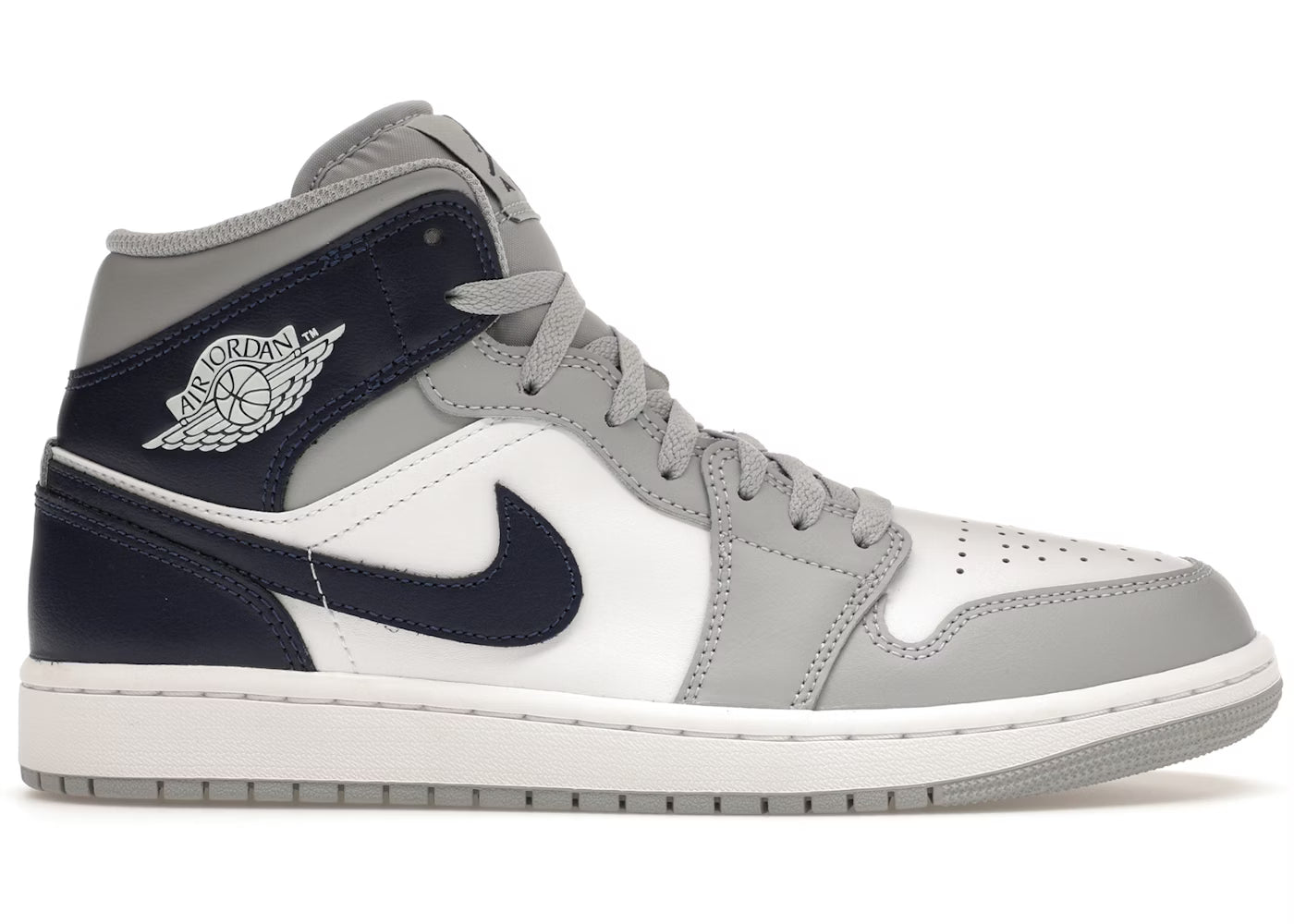 Tênis Jordan 1 Mid Wolf Grey Midnight Navy