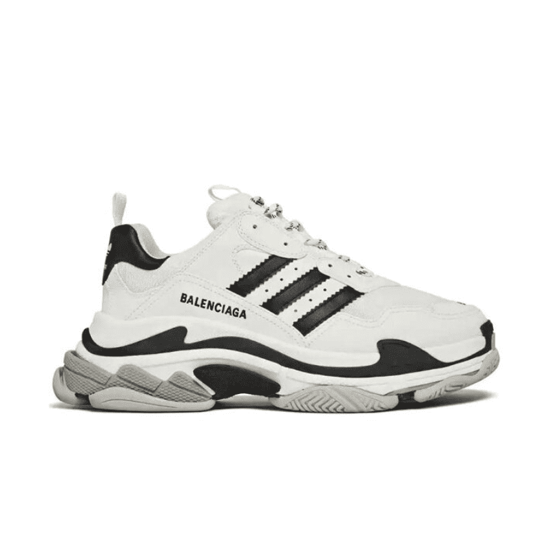 Adidas x Balenciaga Triple S White Black
